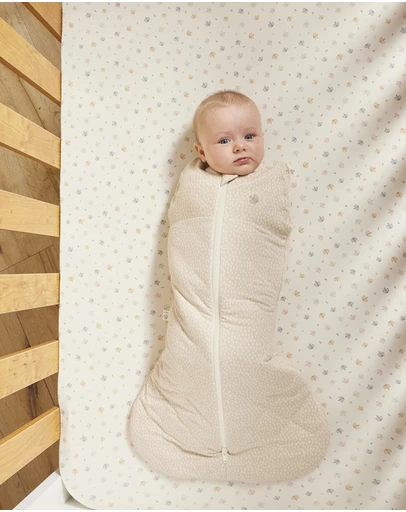 Grow Kindly - Swaddle Sleeping Bag in Oat Little Pod - 2.5 TOG