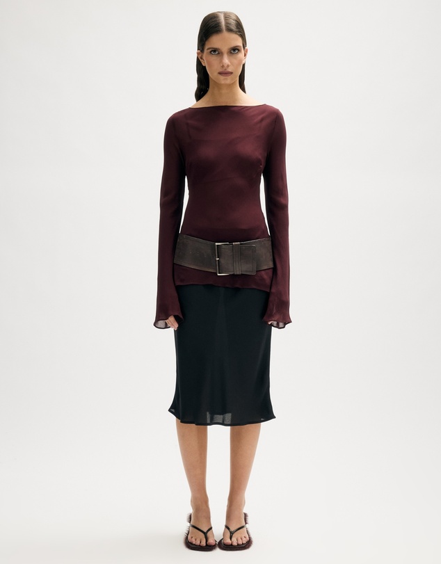 Revibe - Repaired Minima Esenciales Olen Sheer Layered Top - AU 12