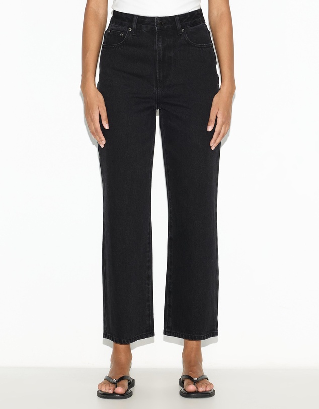 Dazie - Munich High Waisted Cropped Straight Leg Jeans
