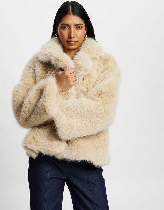 Honey and Beau - Gracia Faux Fur Jacket