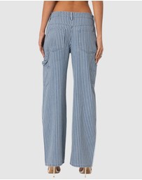 EDIKTED - Striped Carpenter Jeans
