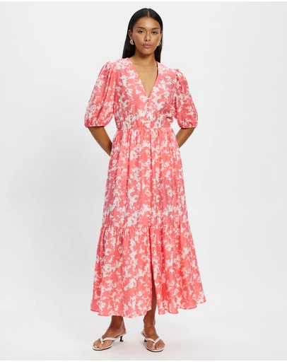 & Other Stories - Tiered Puff-Sleeve Maxi Dress