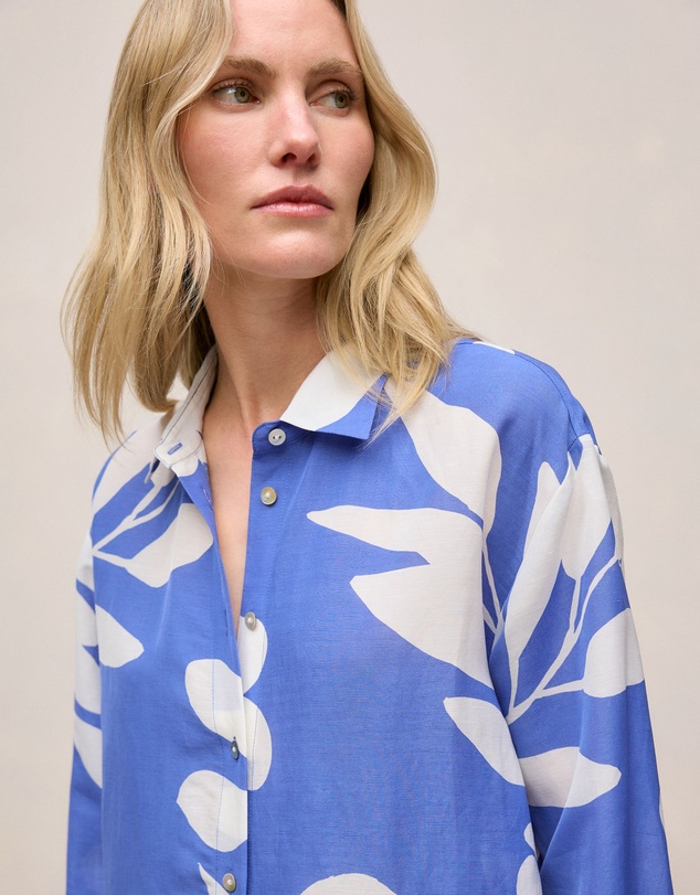 Trenery - Marea Relaxed Shirt Dress in Vivid Blue