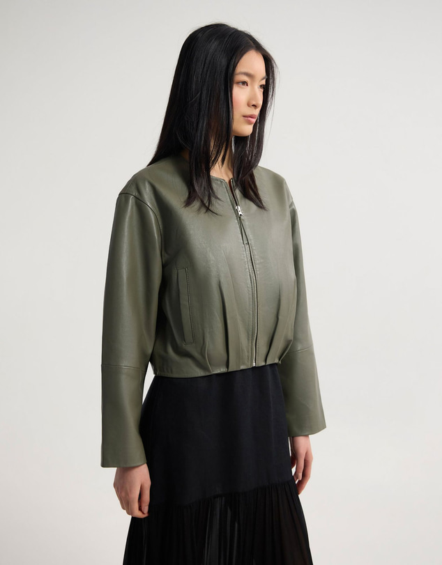 Oxford - Ember Leather Bomber Jacket