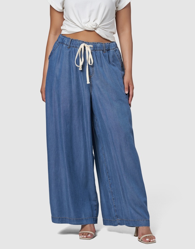 Indigo Tonic - Blake Chambray Wide Leg Pants