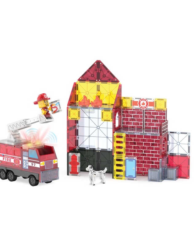 Magna-Tiles - MAGNA-TILES - Fire Station - 50 Piece