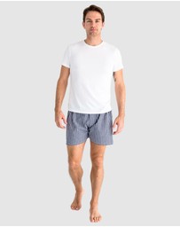 Sant And Abel - Men's Hepburn Gingham Navy Boxer Shorts
