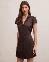 Forever New - Blair Satin Collared Mini Dress
