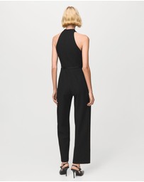 M.N.G - Halter-Neck Jumpsuit With Belt