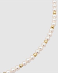 Elli Jewelry - Bracelet Women Elegant Pearl 925 Sterling Silver Gold Plated