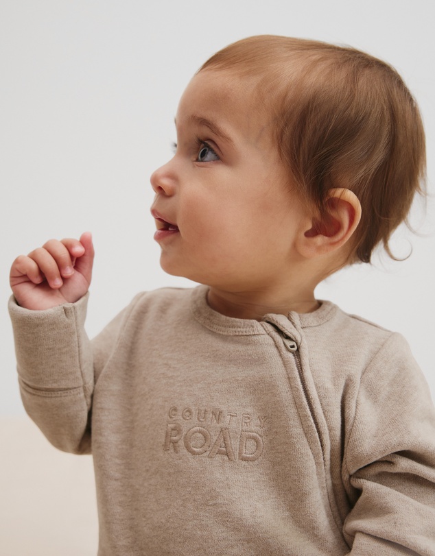Country Road - Organically Grown Cotton Blend Logo Zip Jumpsuit
