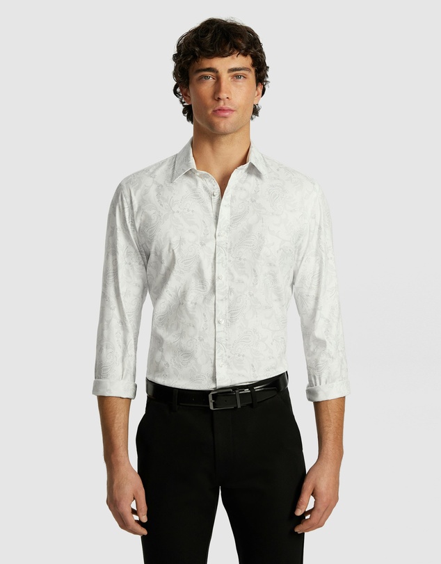 yd. - Valencia Slim Paisley Shirt