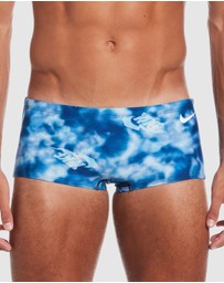 Nike - Hydrastrong Multi Print Blue Square Leg Brief