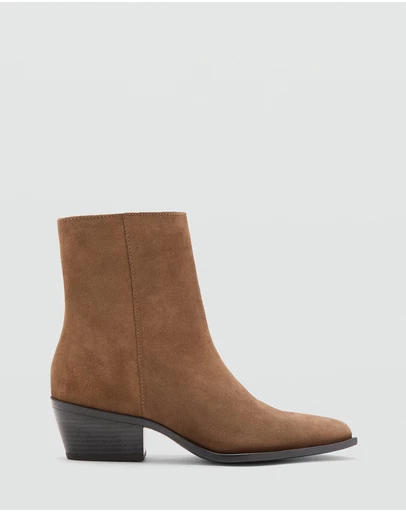 M.N.G - Heel Suede Ankle Boots