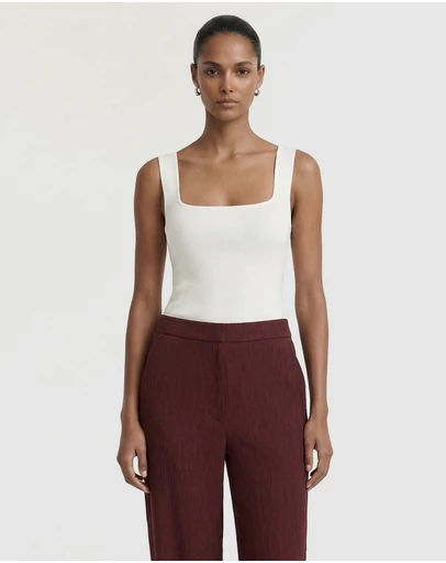 Staple the Label - Loam Square Neck Tank
