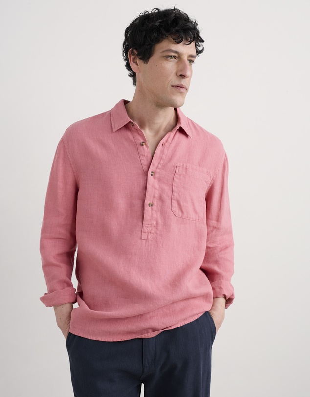 Seasalt - Seasalt Cornwall Pink Artist's Linen Shirt