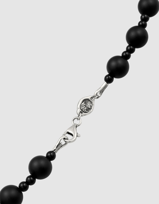 Haze & Glory - ICONIC EXCLUSIVE - Necklace Men Onyx Beads 925 Sterling Silver