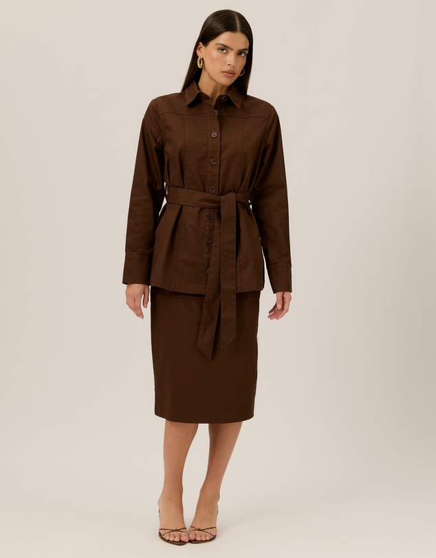 Tussah - Cory Twill Pencil Skirt