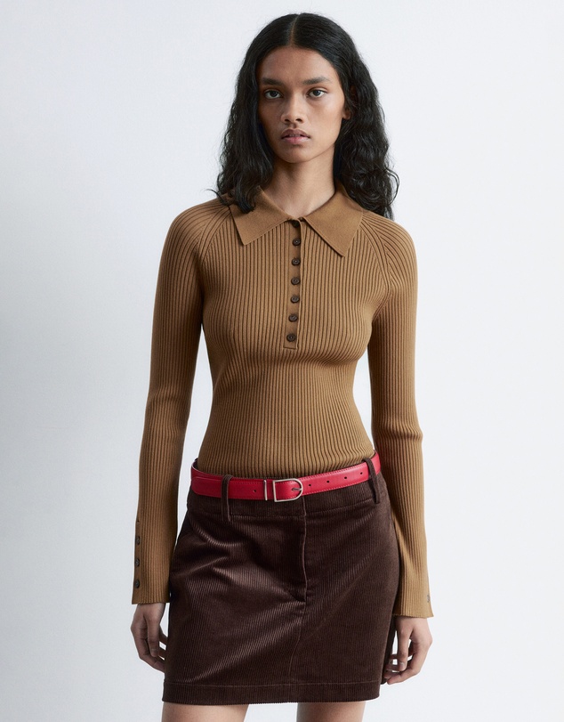 & Other Stories - Rib-Knit Polo Shirt