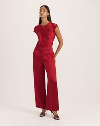 SABA - Ivana Wide Leg Crinkle Pant