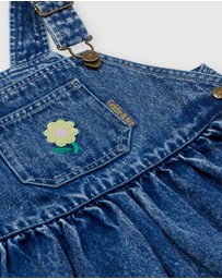 Goldie + Ace - Tully Tiered Denim Daisy Pinafore Dress - Babies-Kids