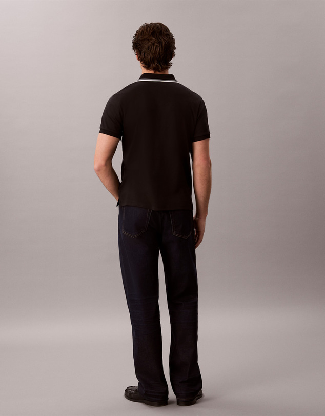 Calvin Klein - Slim Cotton Zip Polo Shirt