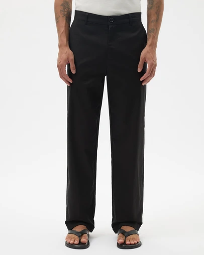 AERE - Straight Leg Linen Blend Pants
