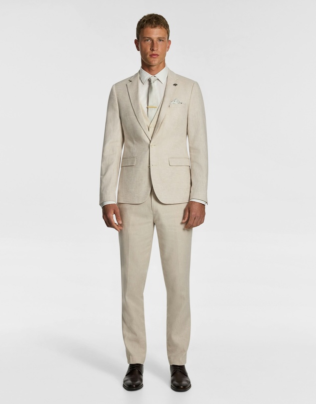 yd. - Carter Stretch Linen Blend Slim Suit Jacket