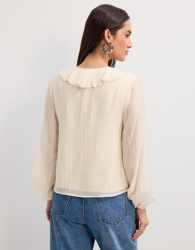 The Fated - Kyla Ruffled Neck Blouse