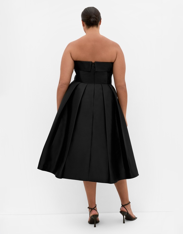City Chic - Plus size Tiffany Strapless Midi Dress - black