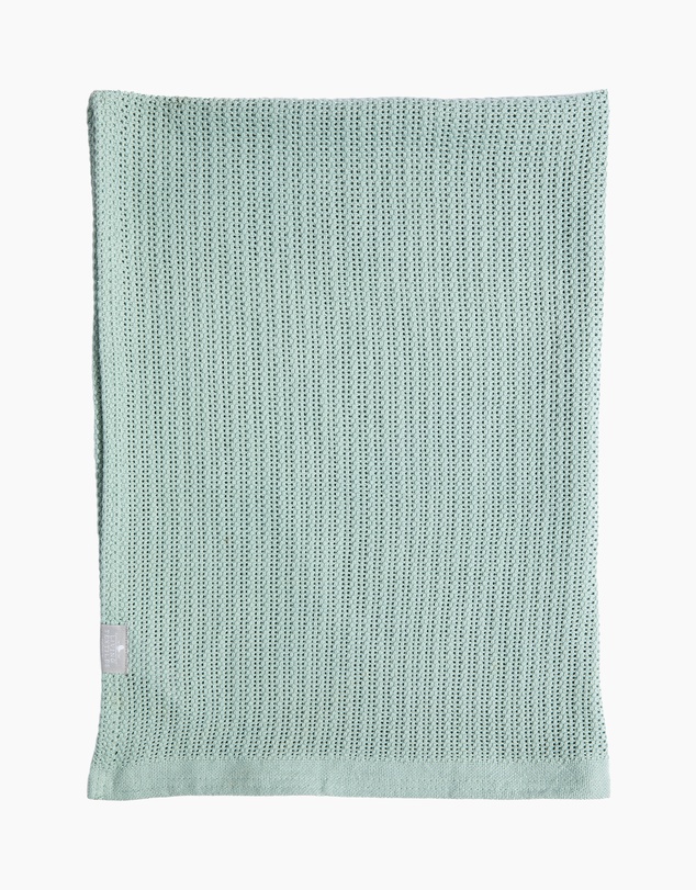 Living Textiles - Cotton Cellular Blanket - Sage