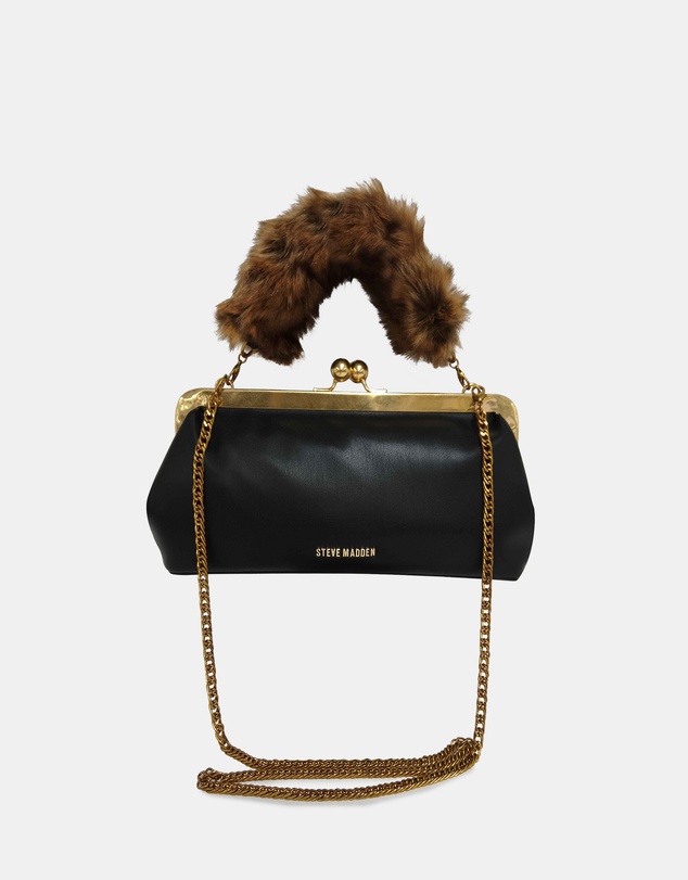 Steve Madden - BAmira Black/Gold Handbag