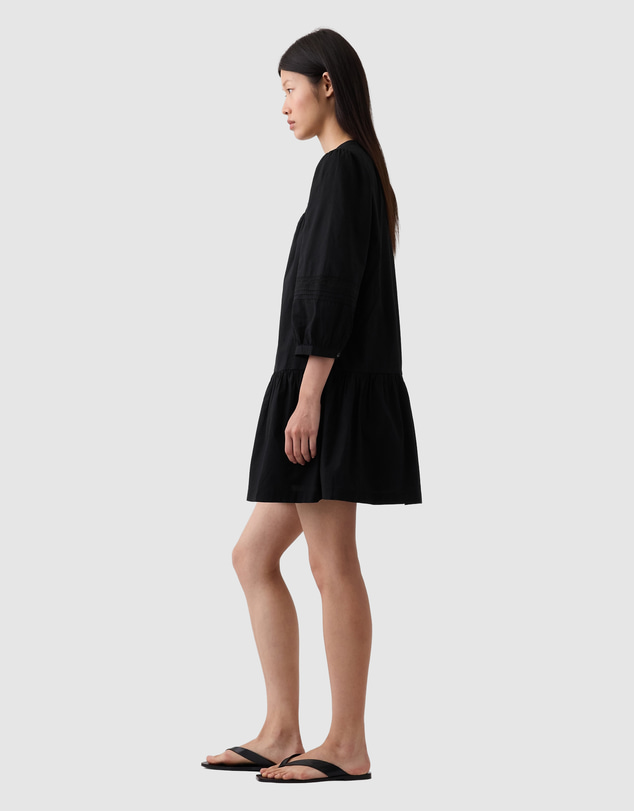 GAP - LS Mini Lace Insert Henley Dress
