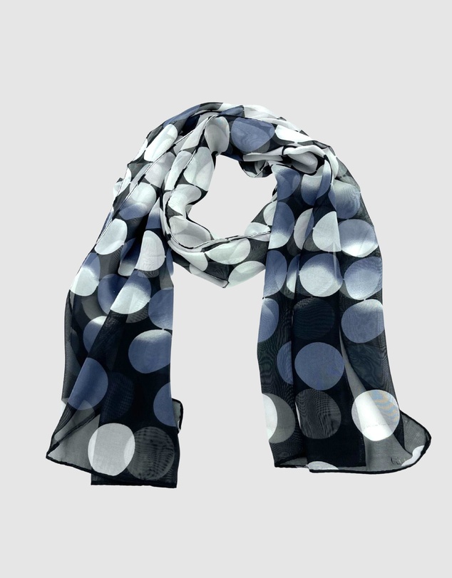 Jacaru - Jacaru 1682 Grey Bubbles Chiffon Scarf