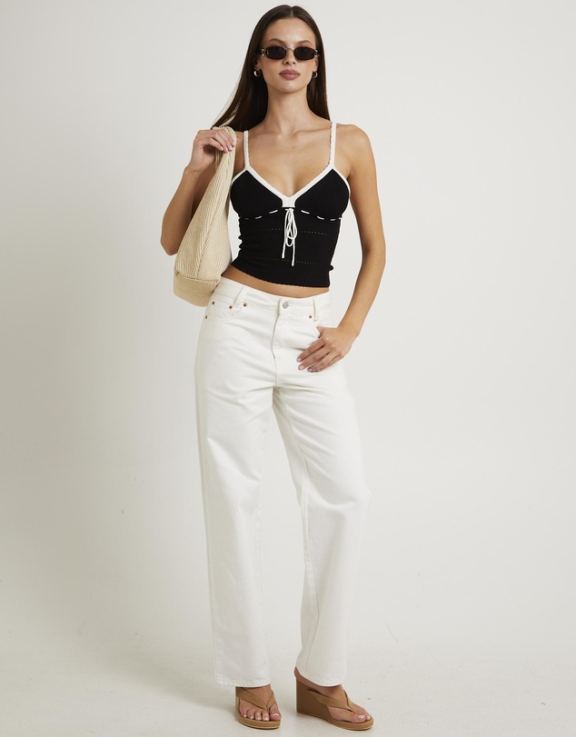Subtitled - Arielle Contrast Knit Top
