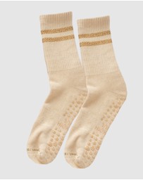 High Heel Jungle - Varsity Pilates Yoga Grip Socks - 3 Pack