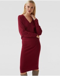 Oxford - Francesca V-Neck Knitted Dress
