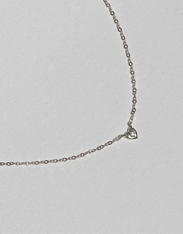 SAINT VALENTINE - Mini Heart Necklace - Silver
