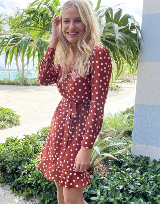 Sosandar - Polka Dot Belted Shift Dress