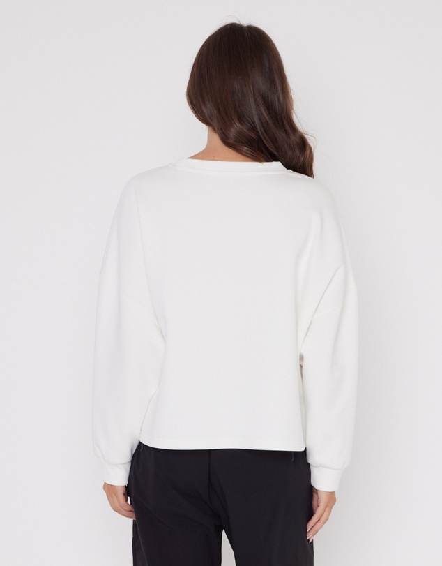 ALEXANDRA - Emby Long Sleeve Top White
