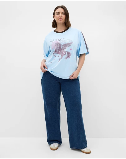 City Chic - Wild Pegasus Cotton Tee