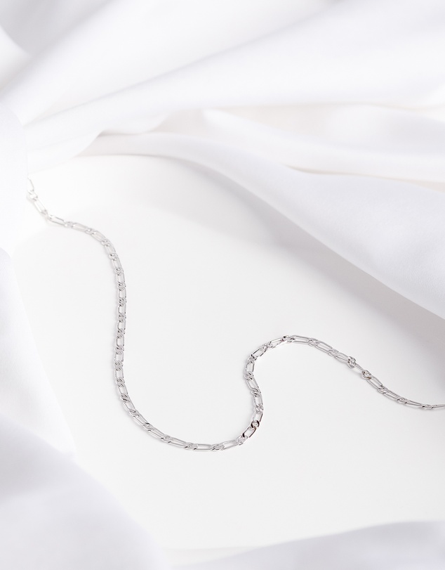 Wanderlust + Co - Figaro Chain Silver Necklace