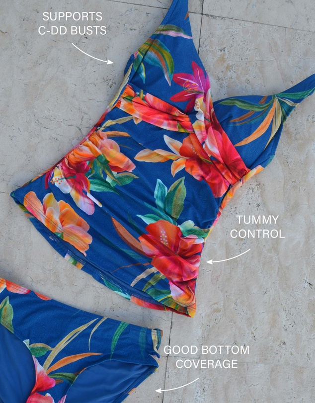 Nip Tuck Swim - Hula Hula Louise Multifit Ruched Front Tankini Top