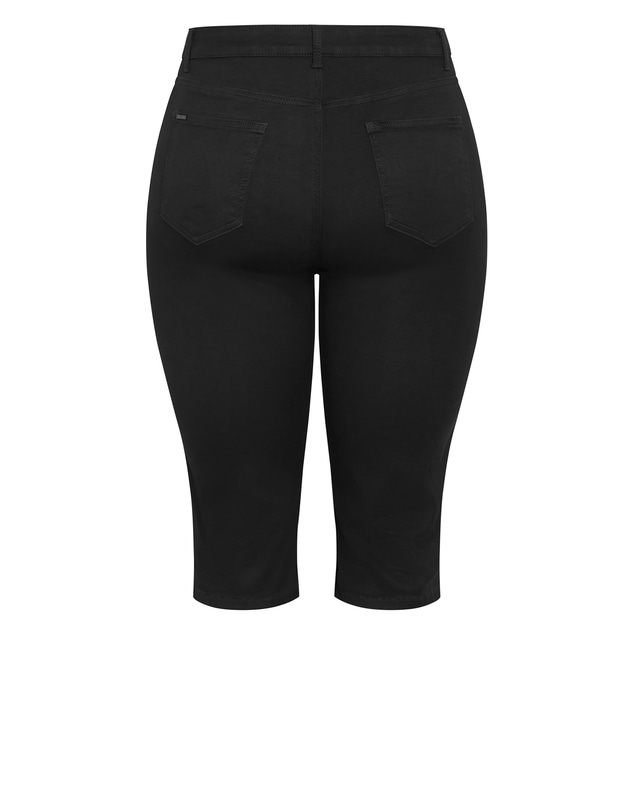 City Chic - Plus size Harley Fit Skinny Capri Crop Jean - black