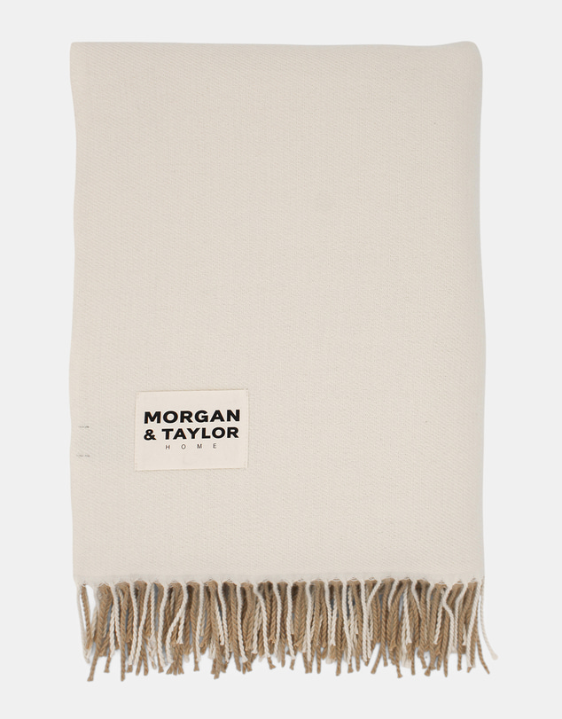 Morgan & Taylor - Asher Throw Blanket in Brown and Beige Check