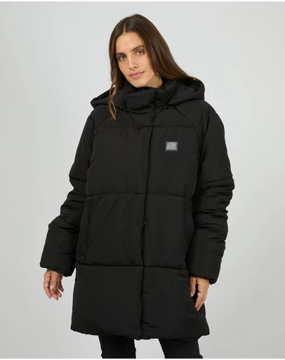 All About Eve - Elevate Long Puffer Jacket Black