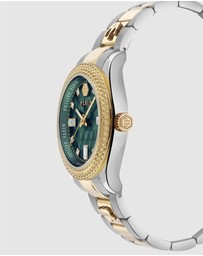 Philipp Plein - Queen 38mm Green Dial with Two-tone bracelet