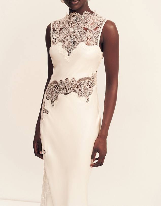 Shona Joy - Stratus Lace High Neck Maxi Dress