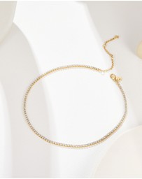 Mestige - Faye Tennis Choker - 18K Gold Plated