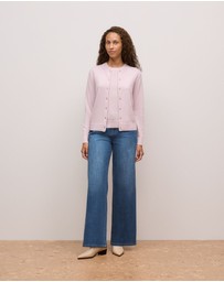 Trenery - Wool Cashmere T-shirt in Pink Rose